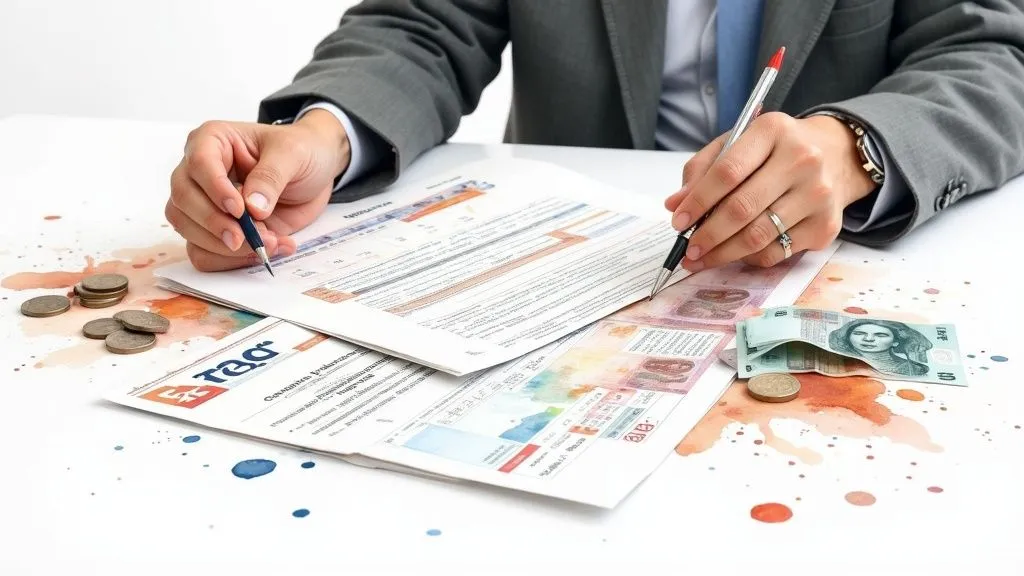 Business taxes in Turkey – paperwork, Turkish lira, and financial documents representing the Turkish tax system.