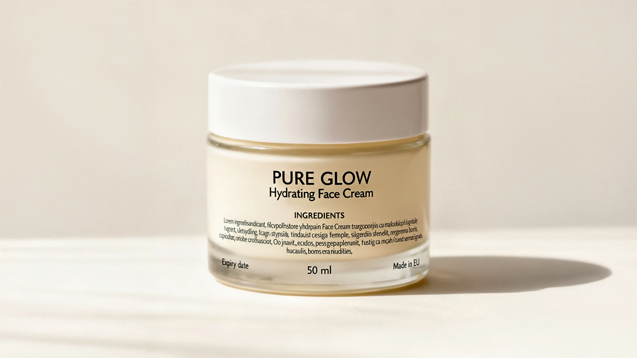 Import license for cosmetics in Turkey illustrated by compliant cosmetic product label with ingredients, expiry date, and origin