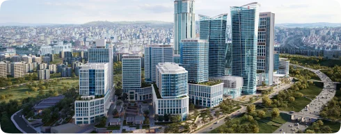 Ataşehir'de modern iş kuleleri ve ofis plazaları – Workon sanal ofis lokasyonu