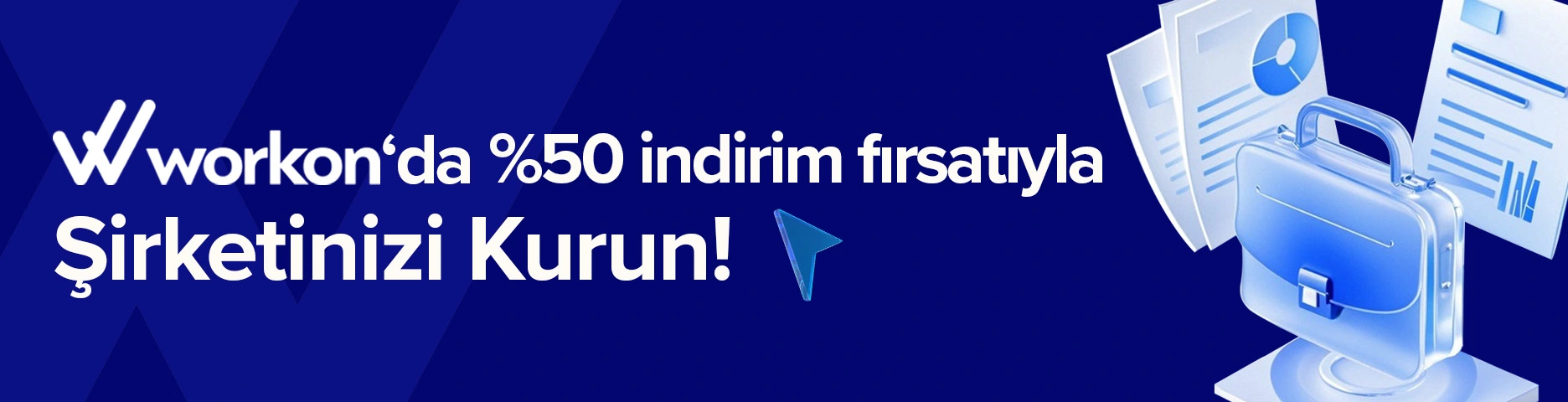 Workon ile %50 indirim fırsatıyla şirket kurma ve kuruluş desteği banner görseli