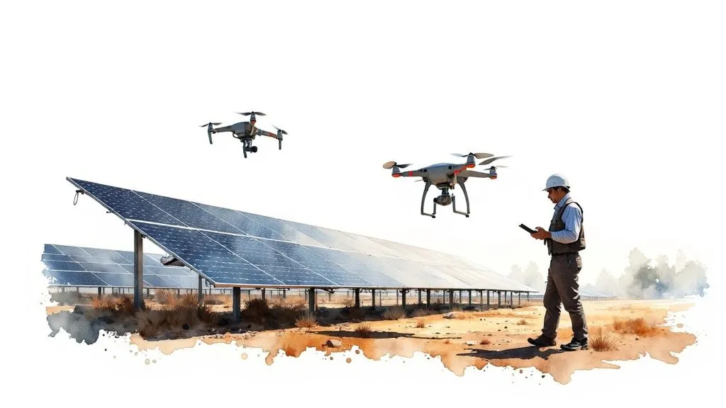 Engineer inspecting solar equipment, representing regulatory and incentive due diligence in Turkey.