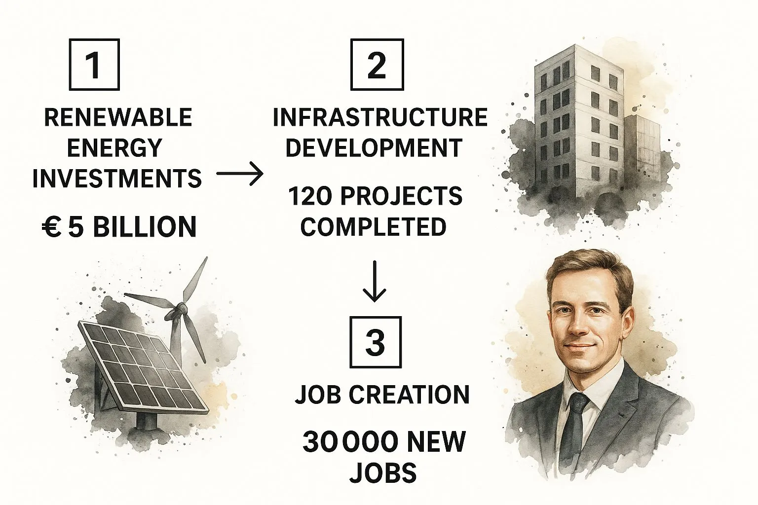 Renewable-energy project validation sequence from screening to investment decision.
