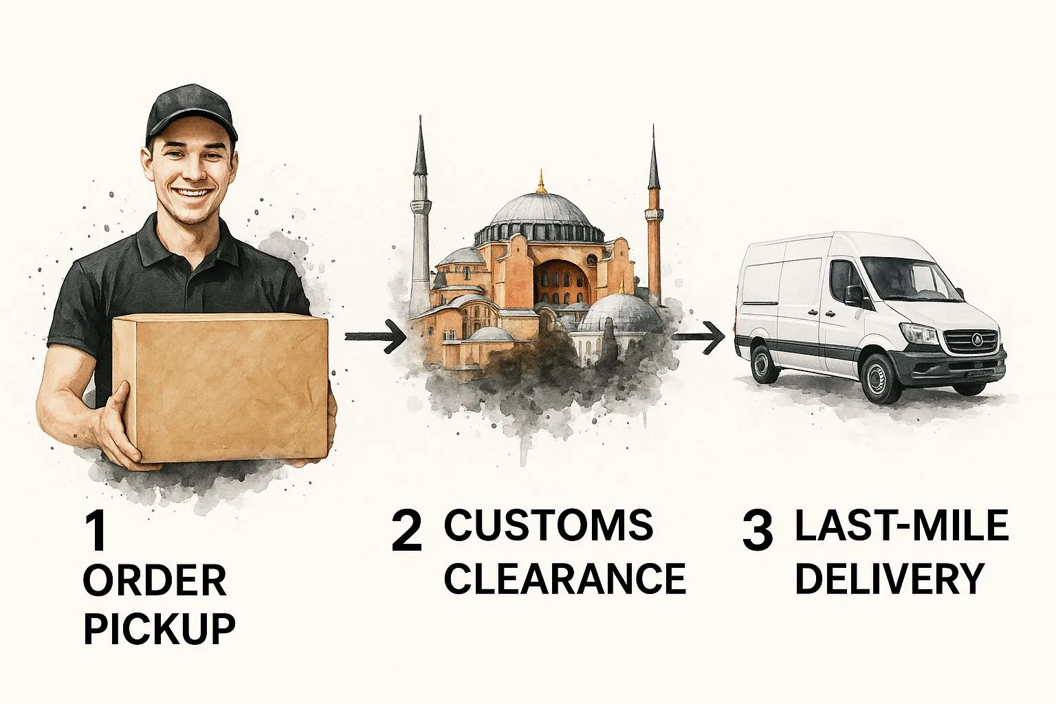 Shipment flow for evaluating logistics providers in Istanbul