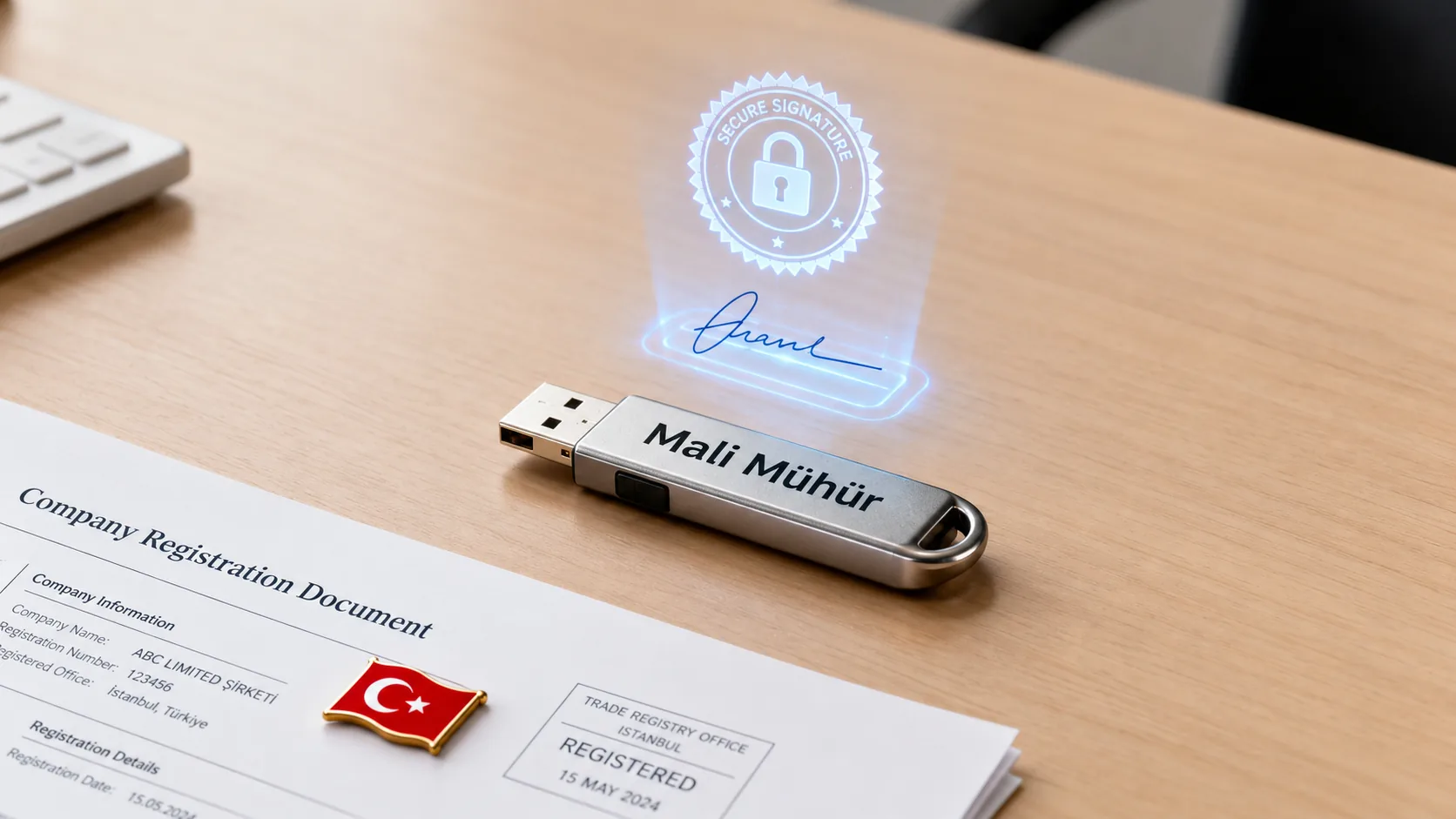 Mali mühür financial seal used for Turkish company e-document systems
