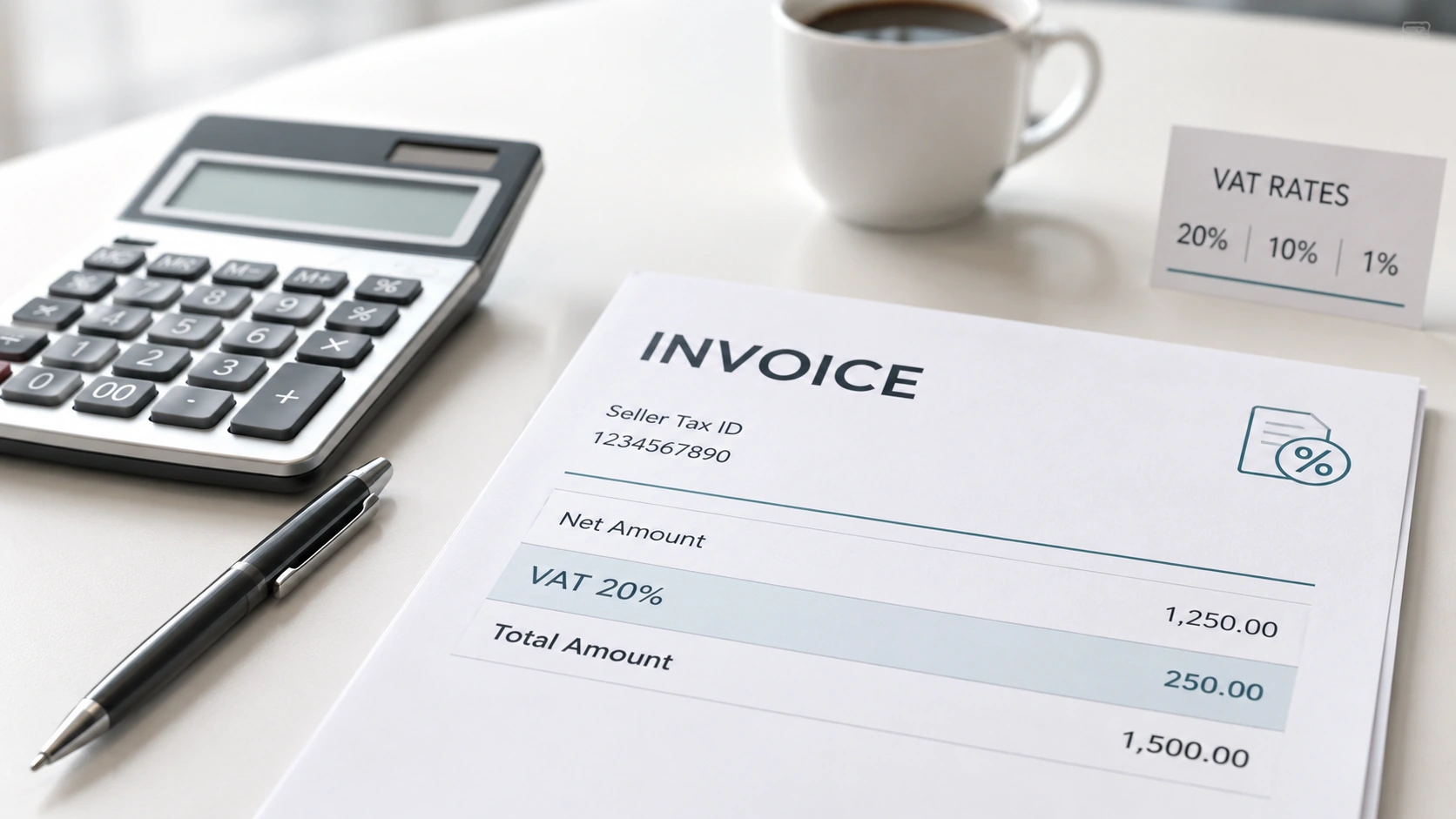 VAT registration evidence file with transaction map, customer status, invoices and filing calendar