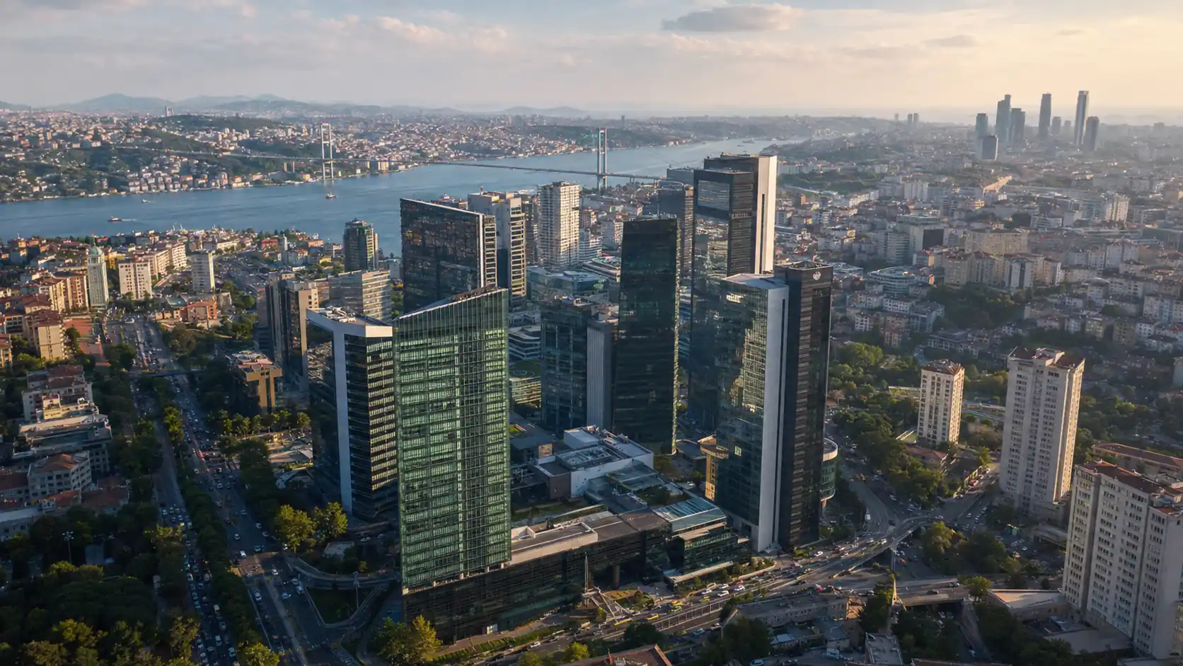 Istanbul office location strategy comparing business districts and transport access