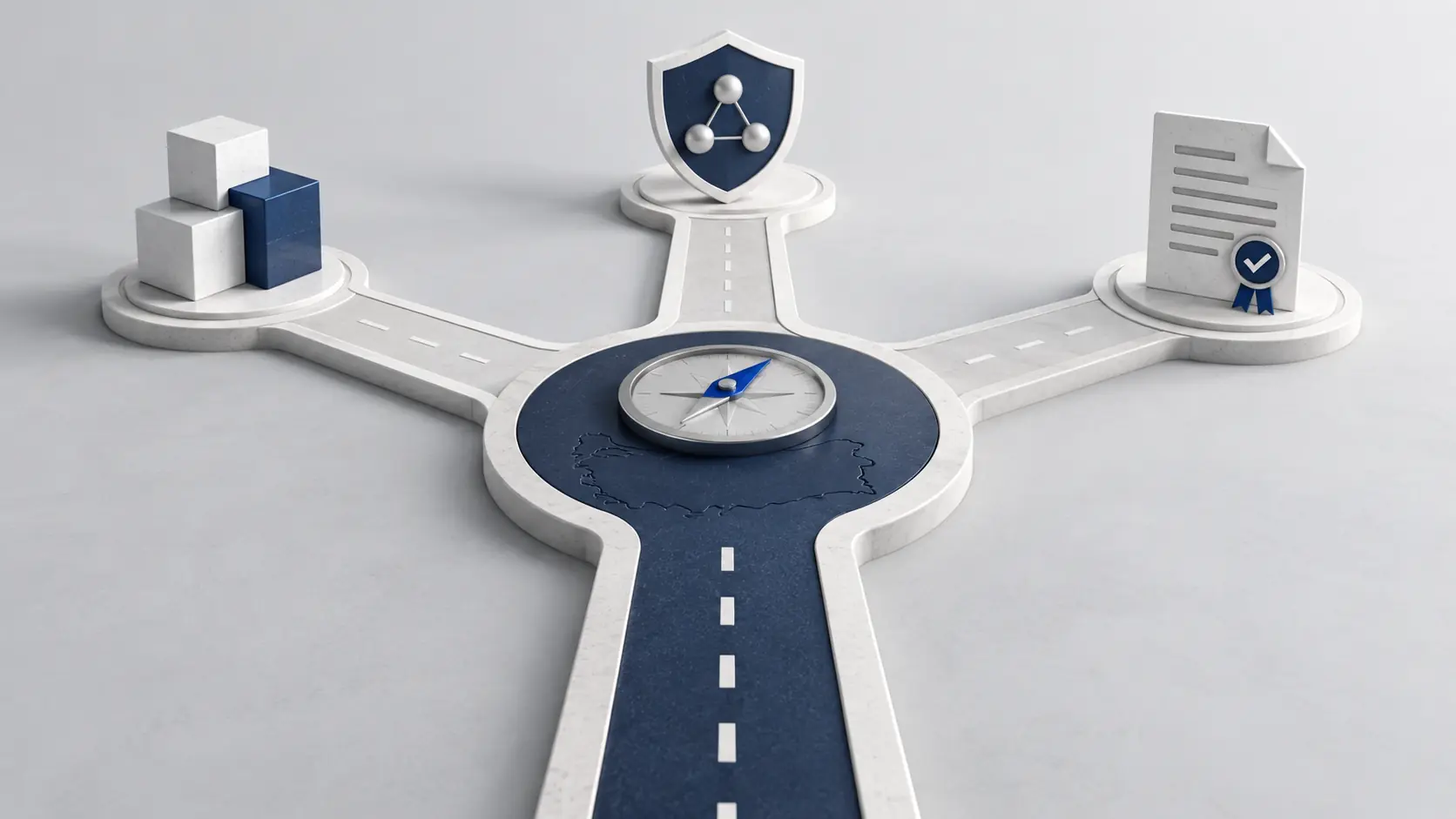 A crossroads illustrating corporate structure, regulatory protection and approved documentation for market entry in Turkey.