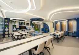 Workon İstanbul toplantı odası sayfasında yer alan modern coworking alanı – toplantı öncesi hazırlık, bireysel çalışma ve ekip iletişimi için esnek ofis ortamı