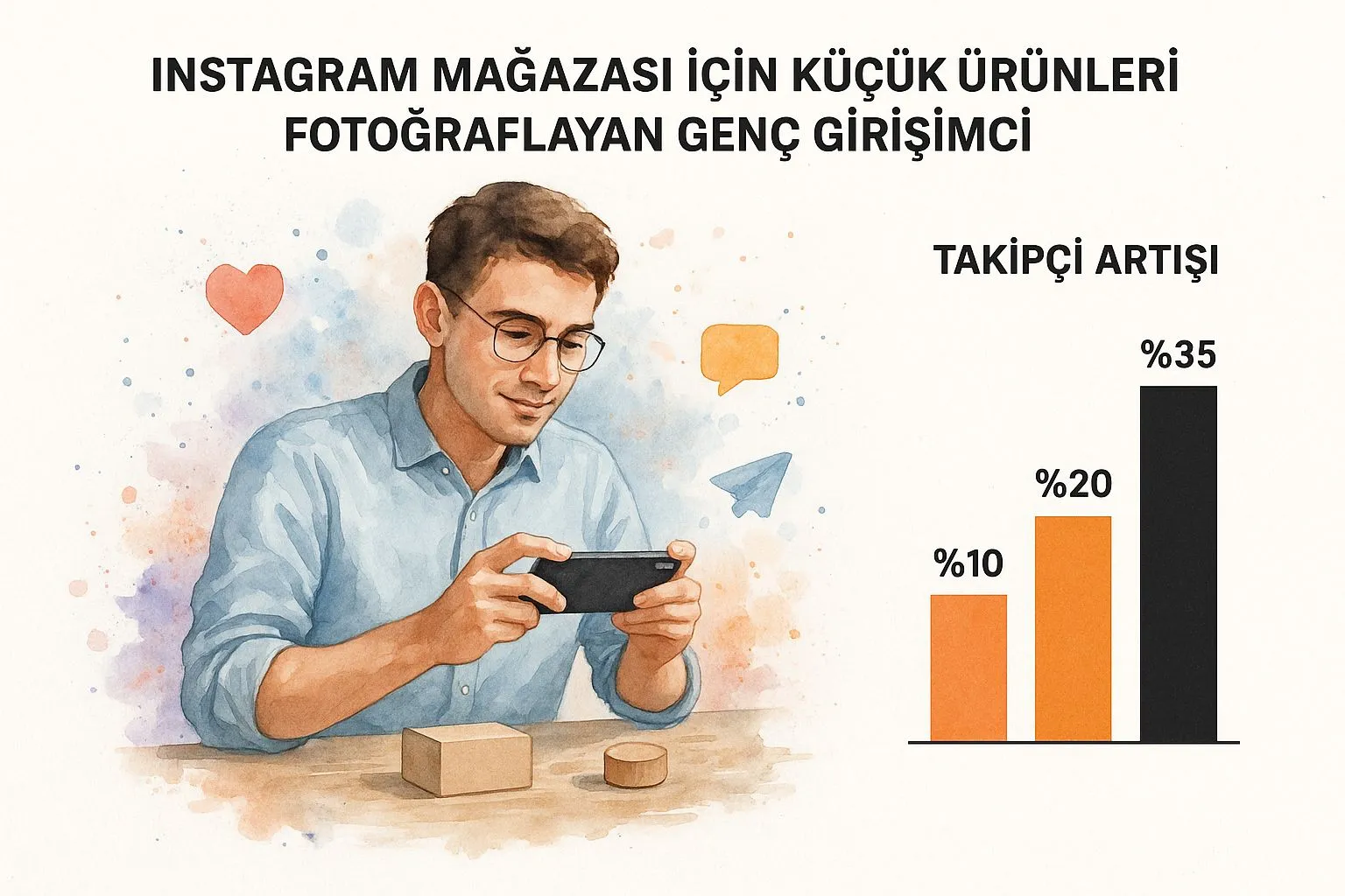Instagram için ürün fotoğrafı hazırlayan çevrim içi satıcı