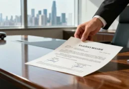 Faaliyet belgesi, resmi ve ticari işlemler için kurumsal bir ofiste sunulurken