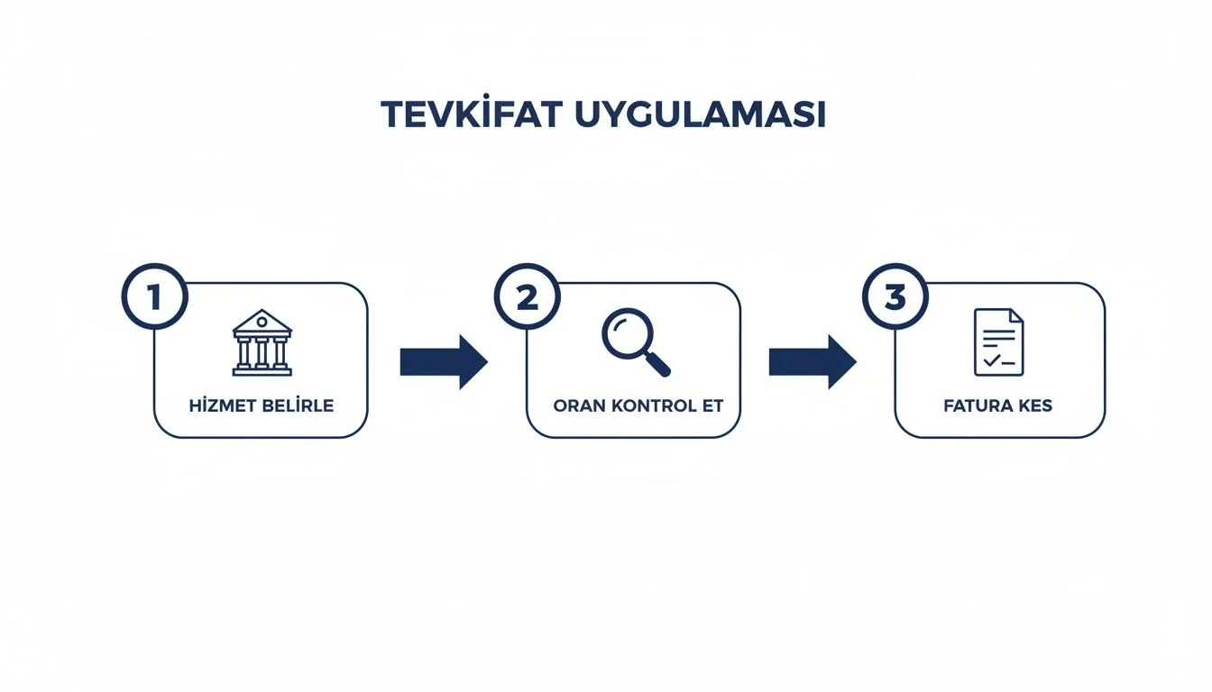 KDV tevkifatı hesaplama sürecinde matrah, KDV oranı, tevkifat oranı ve fatura kontrolünü gösteren Workon görseli