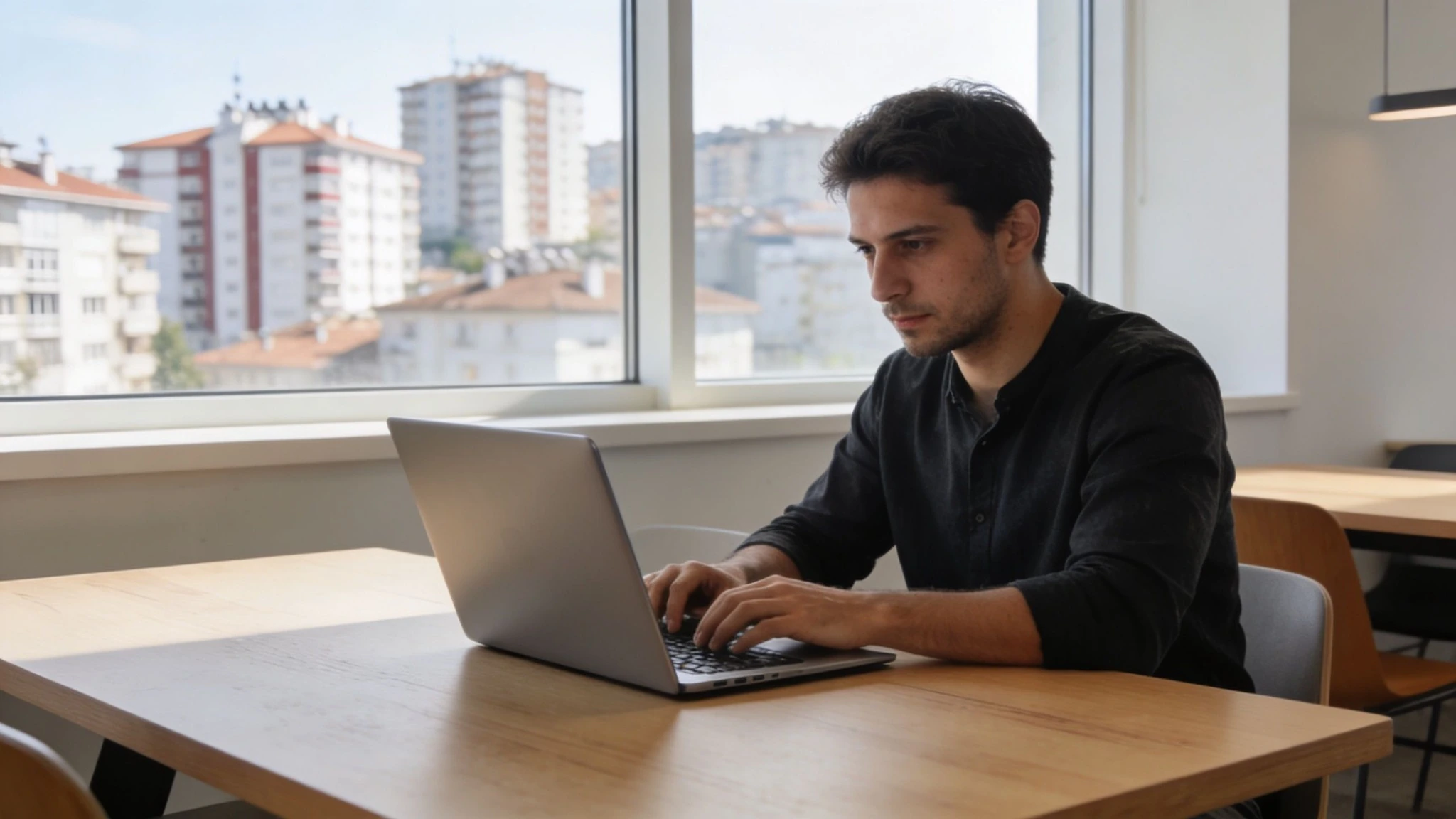 Ataşehir sanal ofis hizmetinin freelancerlar, dijital girişimler ve uzaktan çalışan profesyoneller için uygunluğunu gösteren ofis görseli